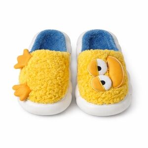 Cute Yellow Duck Plush Slippers Size 11 | Funny Cozy Winter House Shoes